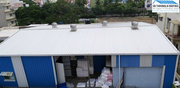 Warehouse roofing in construction 